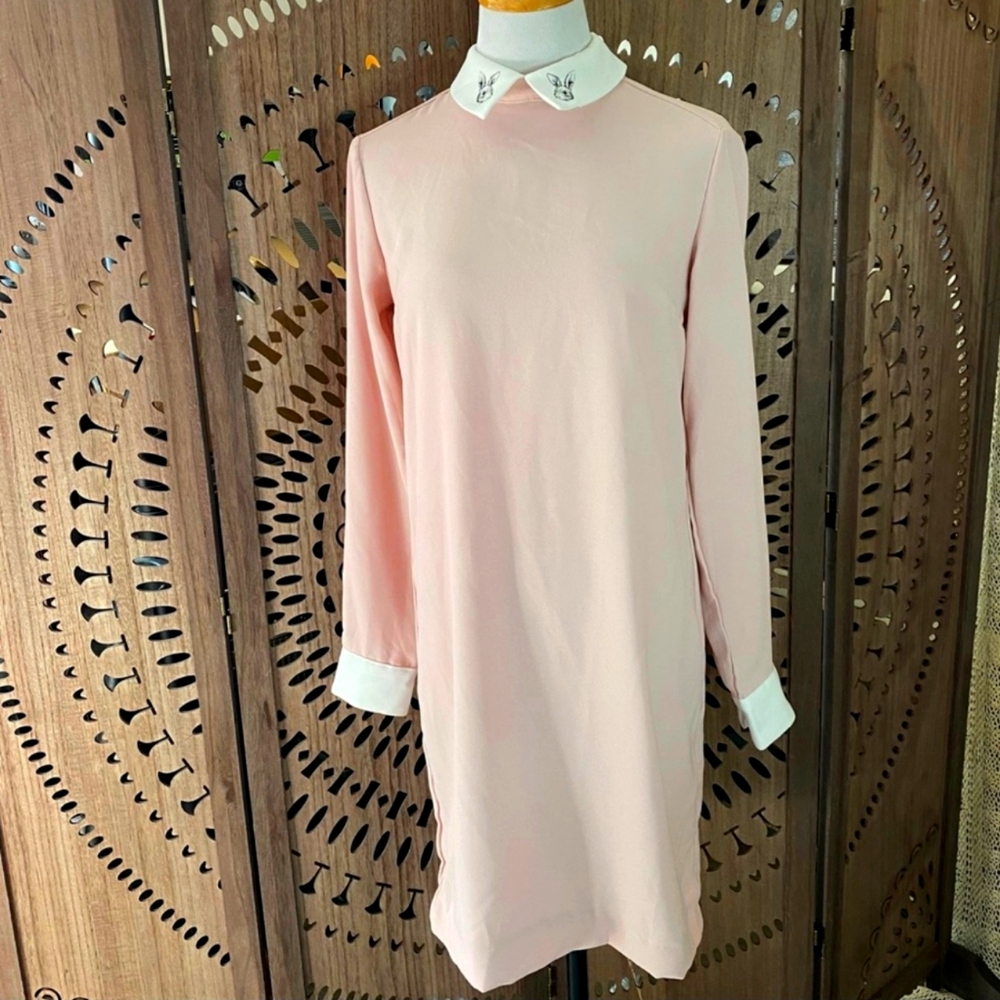 Victoria Beckham x Target Pink Rabbit Collar Shift Dress